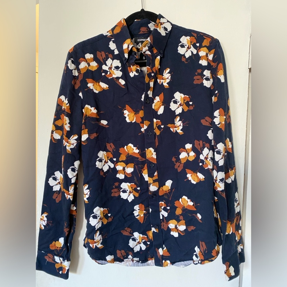 Express Men’s Patterned Dress Shirt